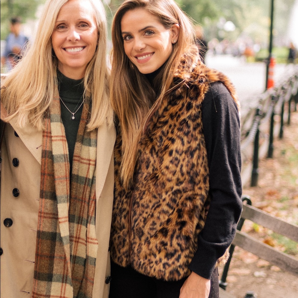 J. Crew Leopard Faux Fir and Satin-Lined Vest